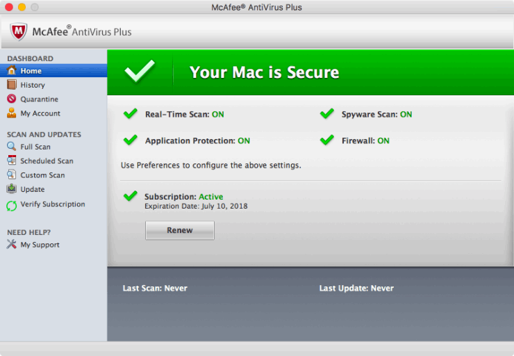 Macfee Best Free Antivirus For Windows 10/8/7