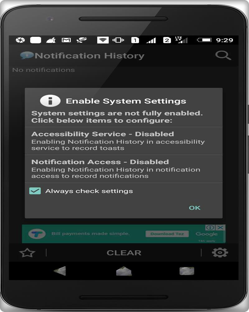 How To Get Deleted Whatsapp Messages On Android enabling notification history settings