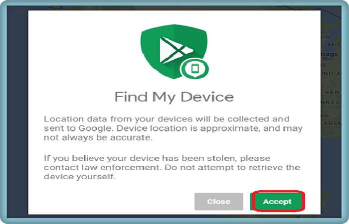 How To Find My Lost Phone With Google Android Device Manager accepting conditions