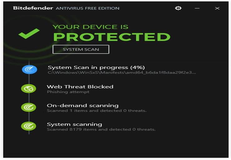 Bitdefender Best Free Antivirus For Windows 10/8/7