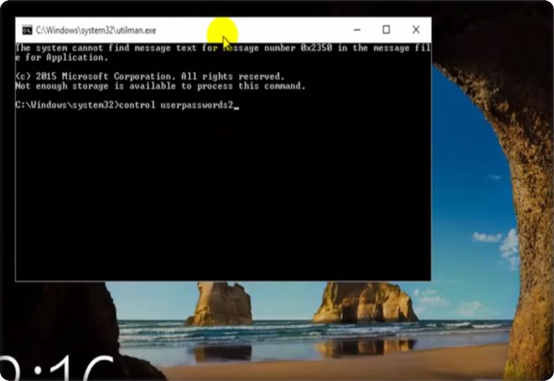 Windows 10 Password Reset Method With Command Prompt changing password