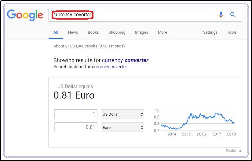 top 10 advanced google search tricks currency converter
