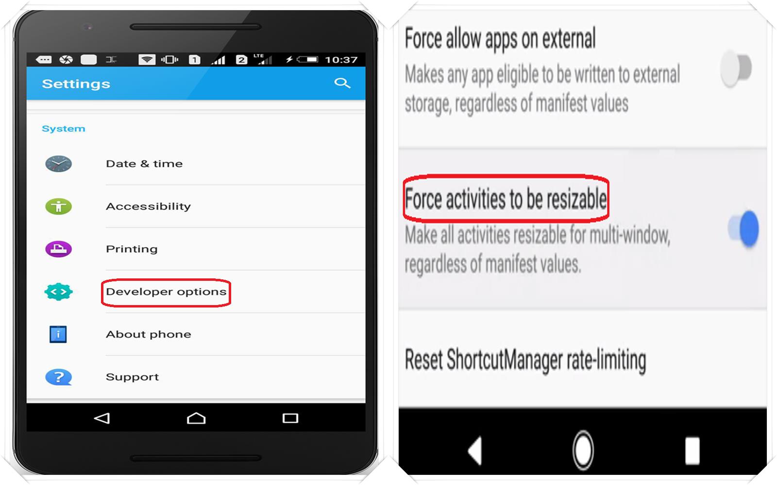 secret features of android operating system force activity