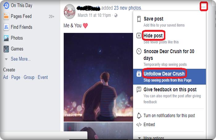 Latest Facebook Tricks And Features mute annoying post