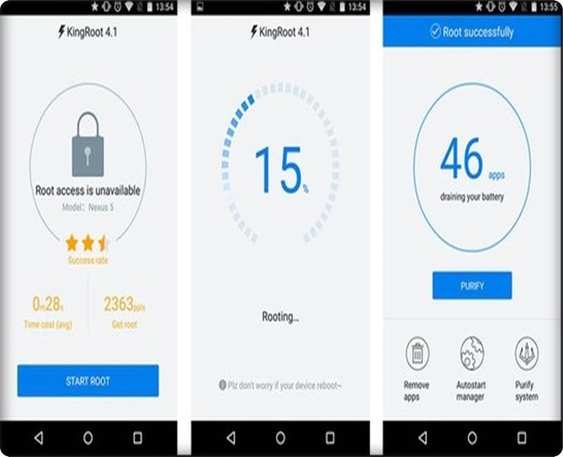 rooting apps for android kingroot snapshot