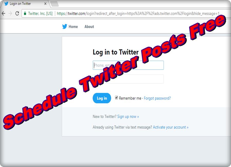 Schedule Twitter Posts For Free login