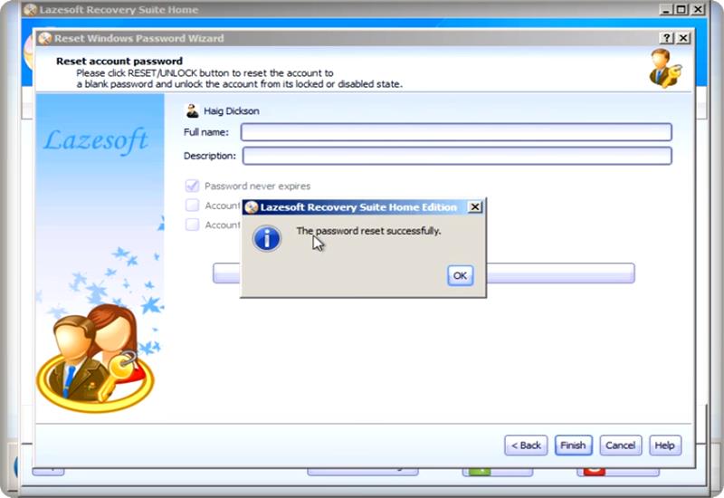 reset windows 10 password with lazesoft reset unlock screen