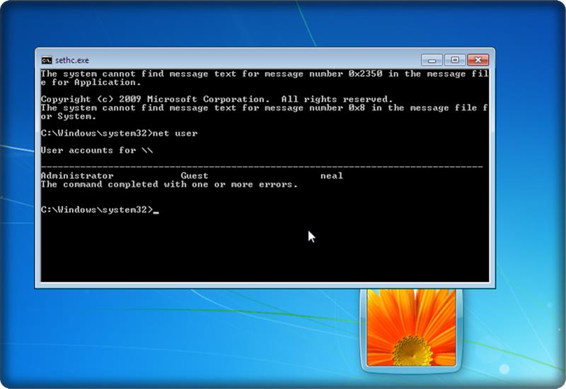 How To Reset Windows 7 Password Without Password Reset Disk net user