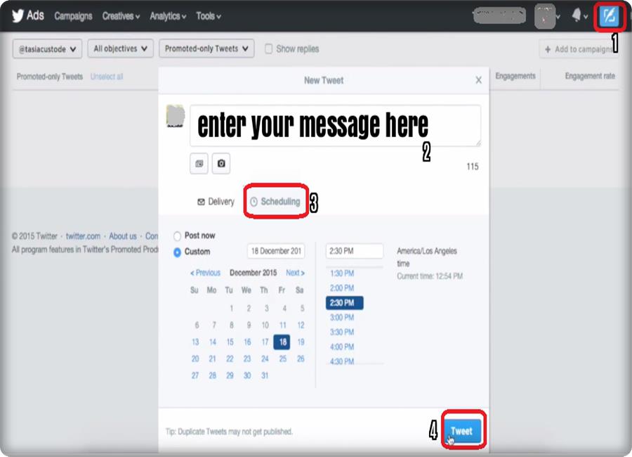 Schedule Twitter Posts For Free schdule message