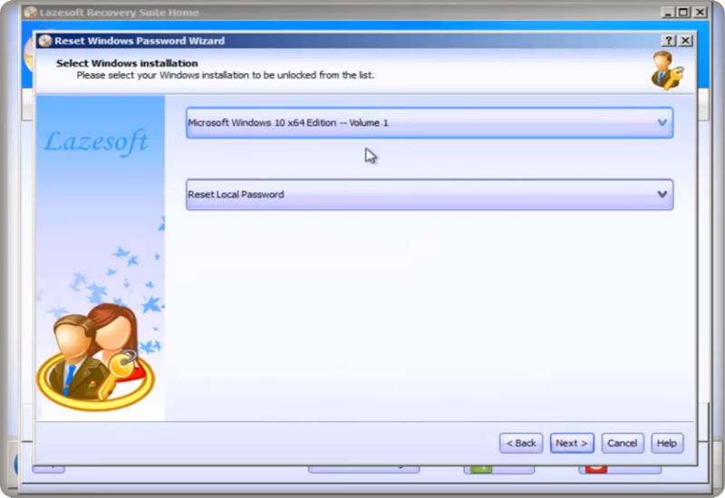 reset windows 10 password with lazy soft password reset