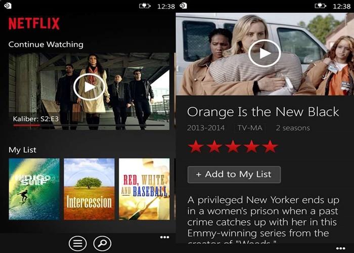 windows phone app netflix