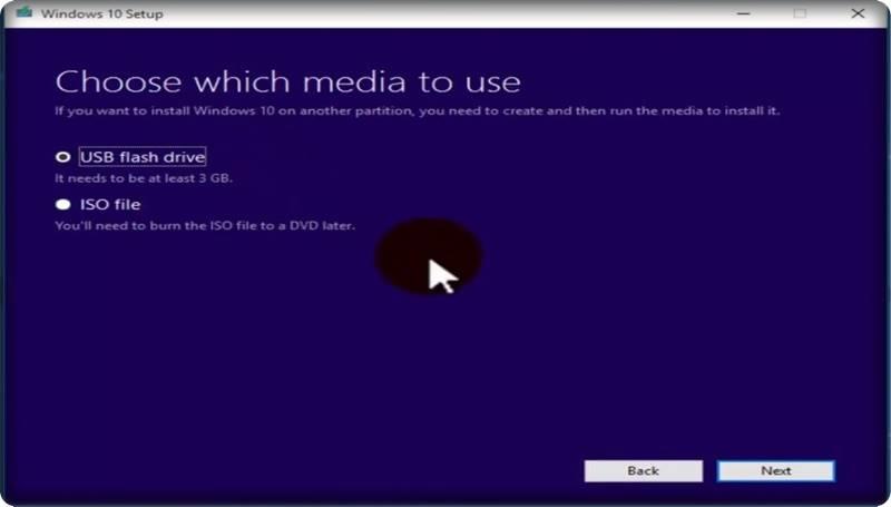 Install Windows 10 From USB Drive select usb image
