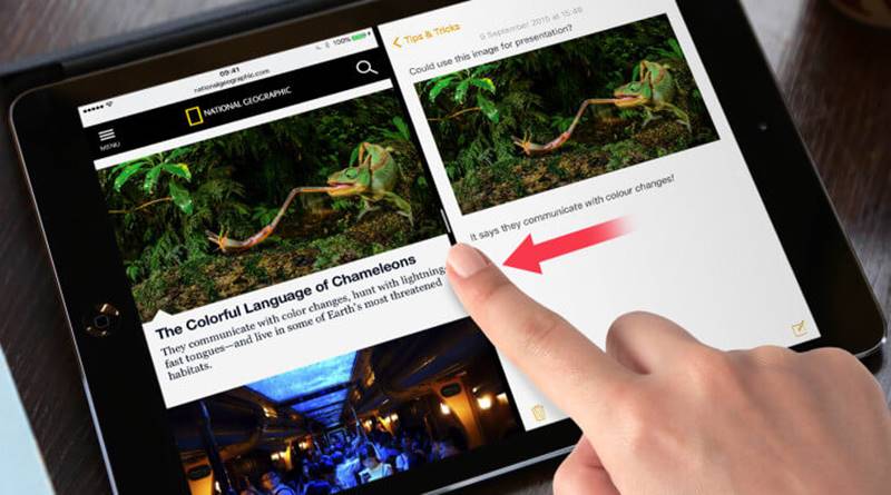 how to open split screen iPad image