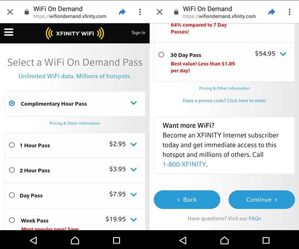 Xfinity WiFi free trial hack complimentary pass