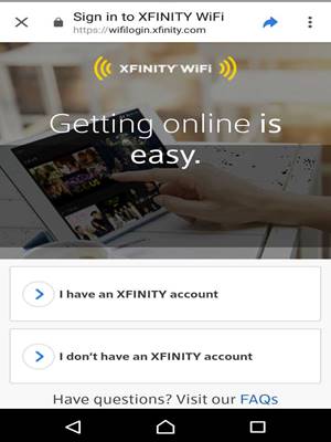 Select Don't have Ac for Xfinity WiFi free trial hack