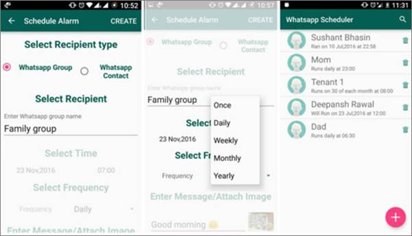 whatsapp scheduler for android