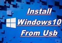 install windows 10 from usb