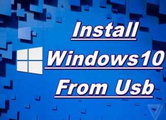 install windows 10 from usb