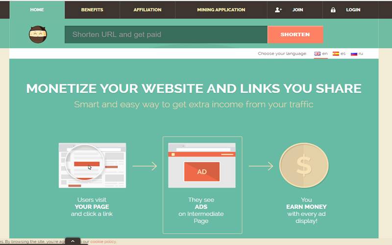 earn money from URL shortener