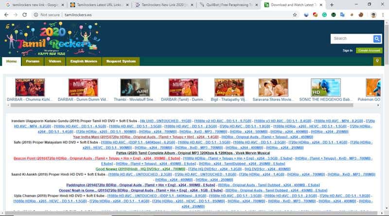 tamilrockers new links in 2020