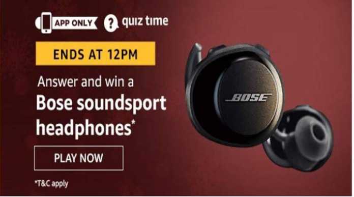 Amazon Bose Soundsport Quiz Answers